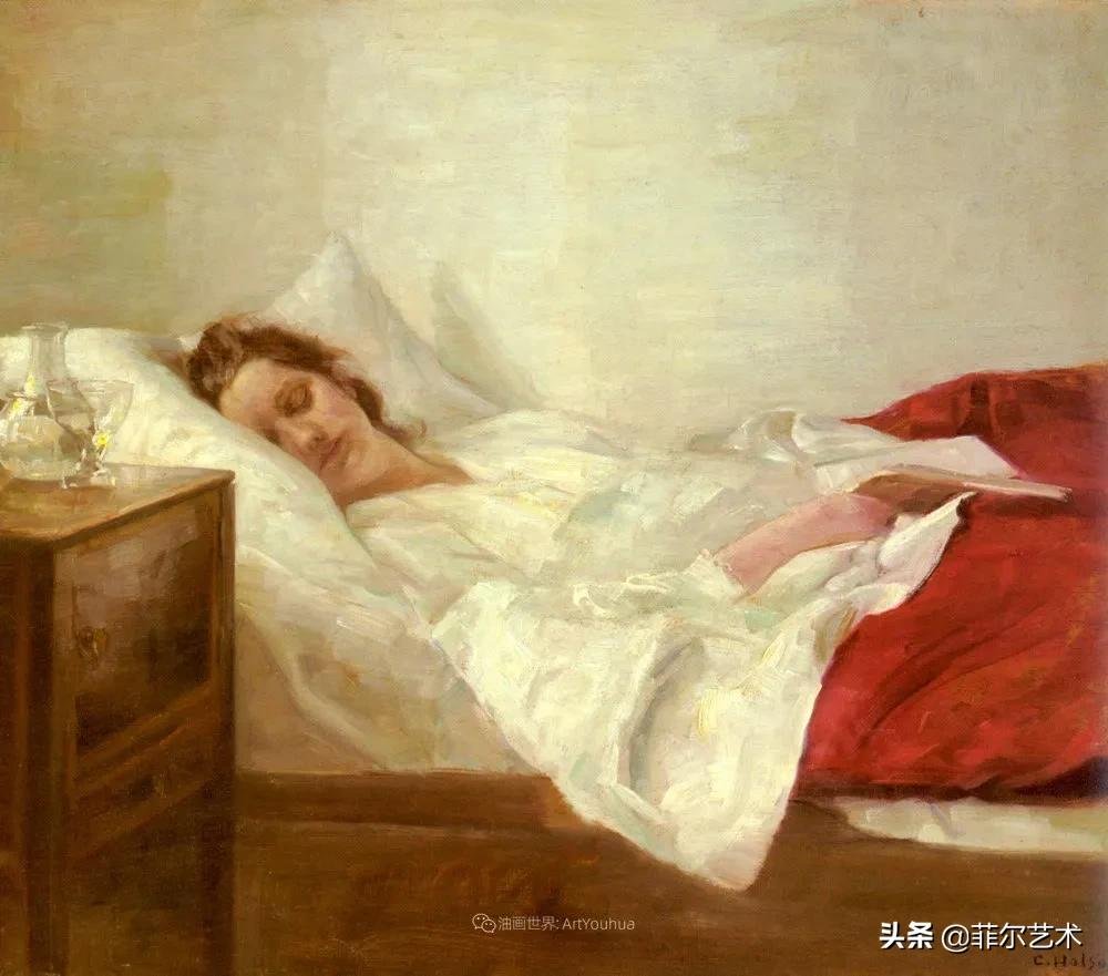 kol|丹麦画家卡尔·维尔赫姆笔下油画里安静的女子,奇妙的光影