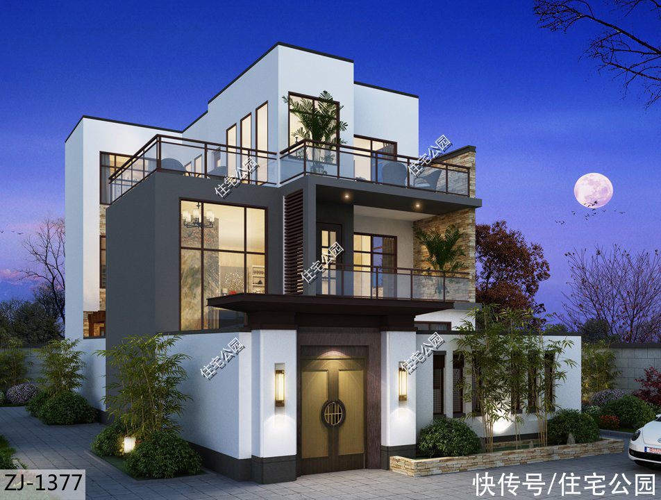 户型|15套挑空客厅户型,专为农村老百姓设计,2021年这样建房面子十足