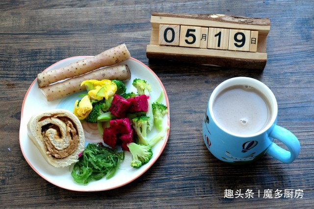 水煮西兰花|29天早餐分享,一人份,有荤有素有粗粮,自己做的早餐就是香