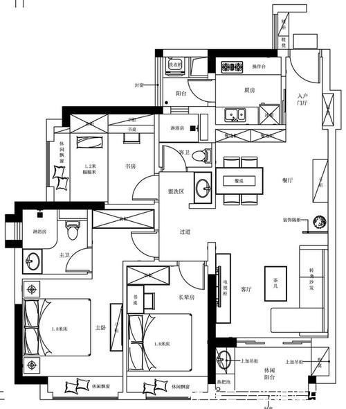 灰蓝|108平现代轻奢美宅,色彩使用大胆跳脱,构建属于自己的精致家