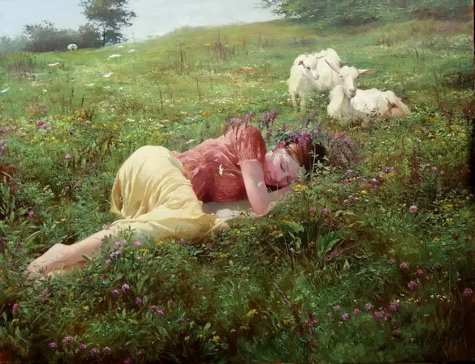 喀拉刨柯#乌克兰画家喀拉刨柯唯美油画,看了真享受!