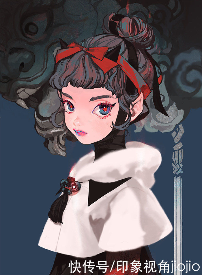 插画师#画风轻盈的少女插画,将人物刻画的生动,有着独特的美感