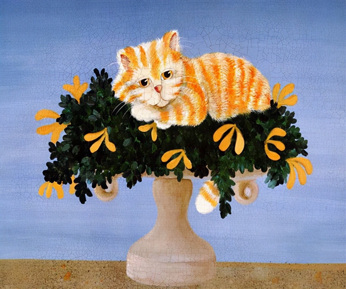 LUCIE@艺术家 LUCIE BILODEAU 画笔下的猫咪系列油画精致的实在太可爱了