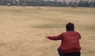 |搞笑GIF：哎呀！你给我点的这个香肠太大了，我吃不完！