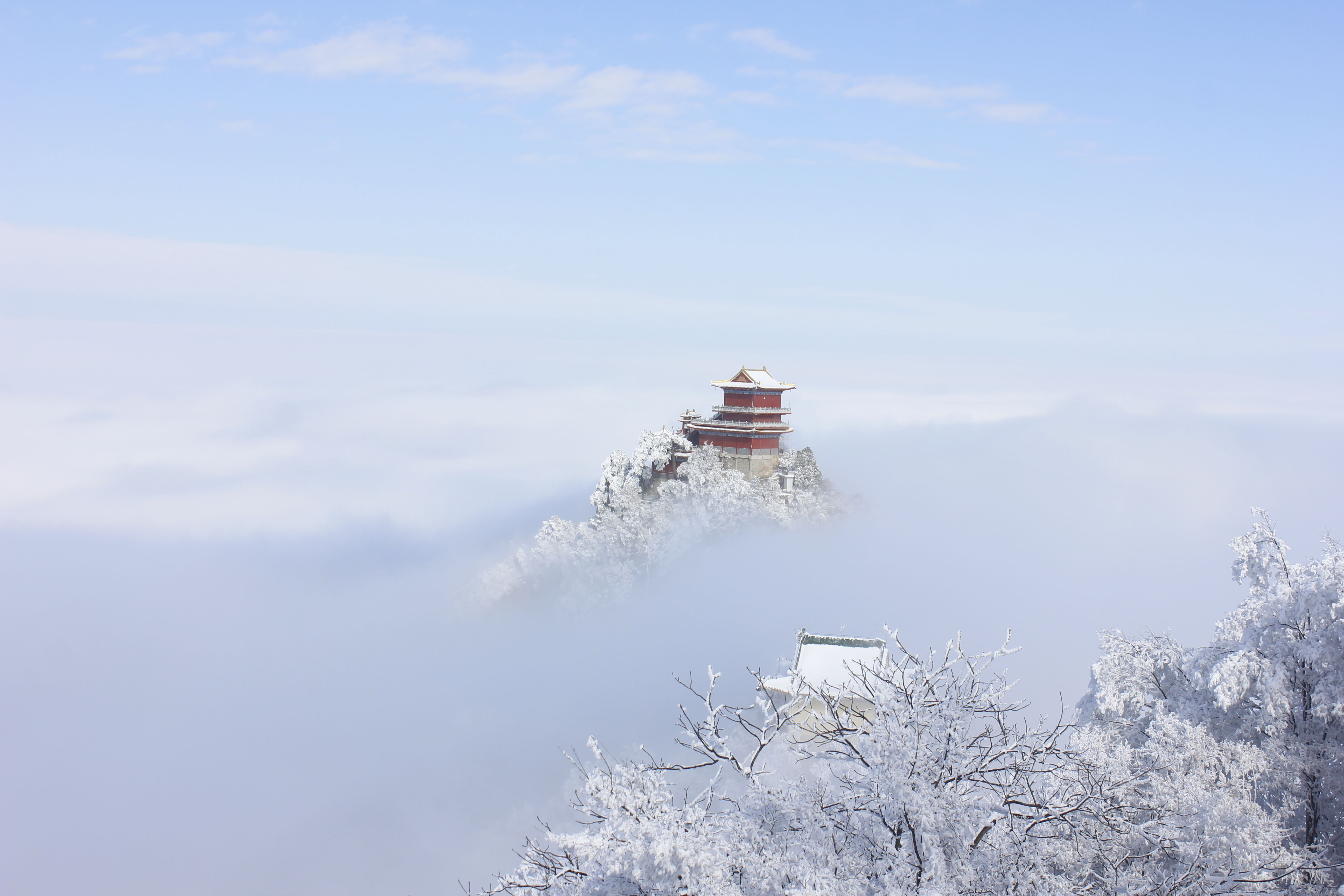 征集|【年末福利征集】雪后南五台幸遇云海