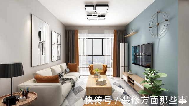 北欧风|111平北欧风三居室,全屋背景墙采用的是豆绿色设计,清爽舒适