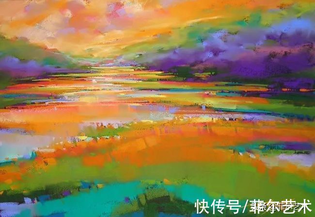 mich美国画家迈克尔风景油画作品用色大胆、明亮,传达出一种乐观精神