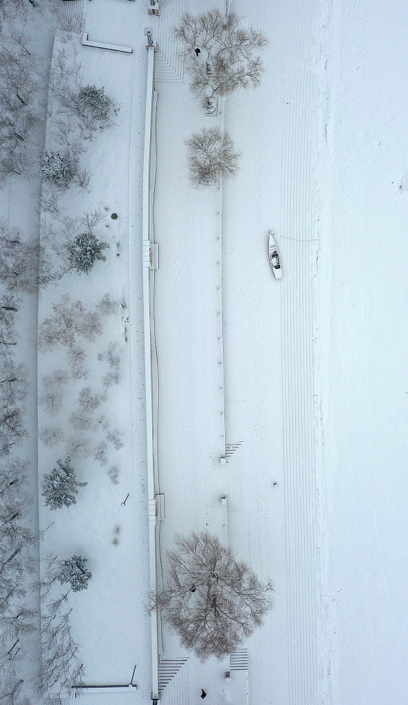 哈爾濱 松花江畔披上春雪銀裝冰城淡雅清新 中國熱點