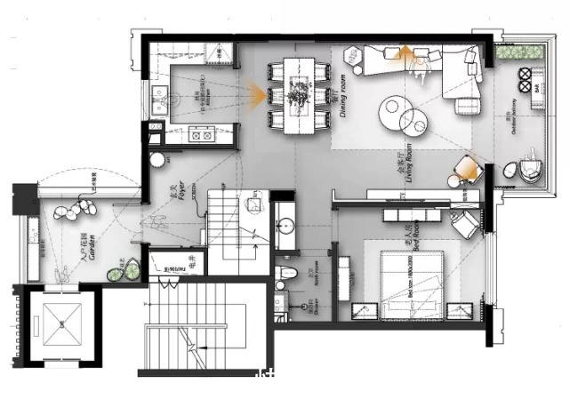四居室|141平现代风四居室,将仪式感端上餐桌,舒畅人的心灵