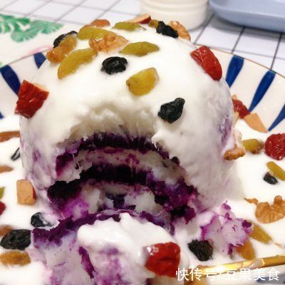 蛋糕|低脂～紫薯山药糕酸奶蛋糕