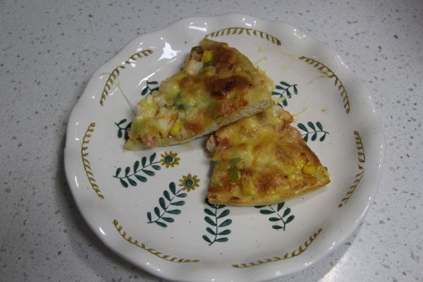 玉米油|芝士大虾披萨