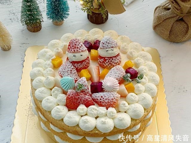 手把手教你高颜值,新年草莓裸蛋糕,无需抹面做法简单又省事