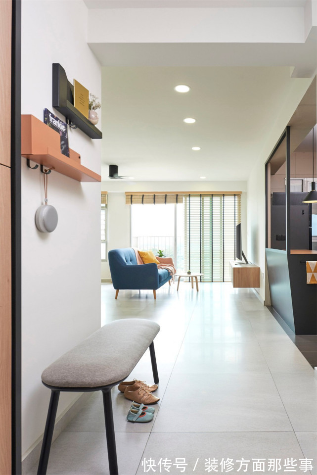 餐厅|96平 ?? 客厅和餐厅结合简单又简洁，还有一个孩简易游乐园