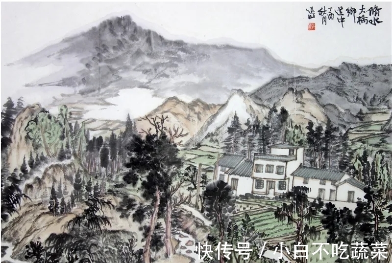 水墨#书画一体,意蕴无尽|白云飞水墨山水画