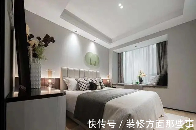 装饰画|128平现代风三居室灰墙面绿画,简约时尚又好看