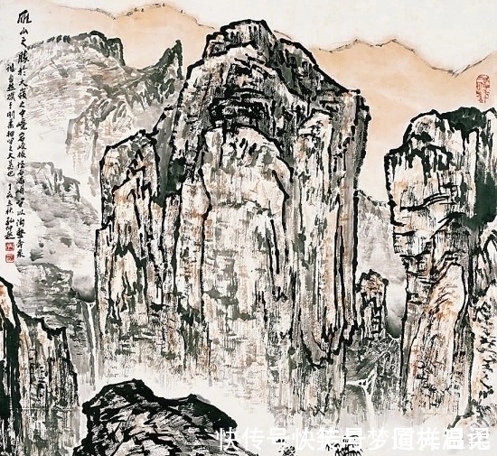 作品&他的国画作品,画面之中气势犹如千军万马,挥笔泼墨酣畅淋漓