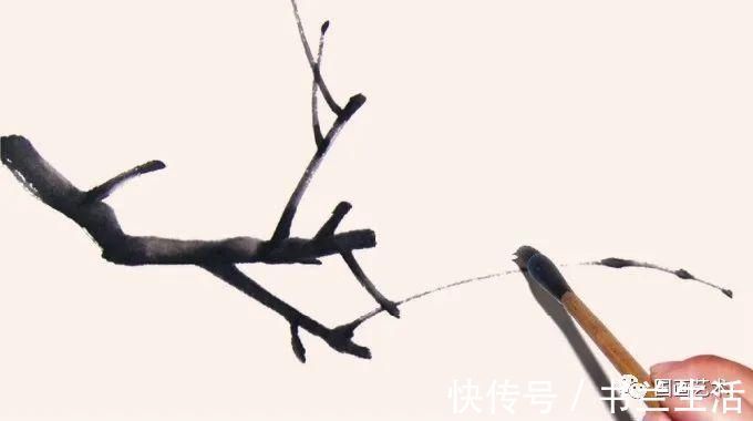 垂枝！图文教程：轻松学画写意木本花卉枝干