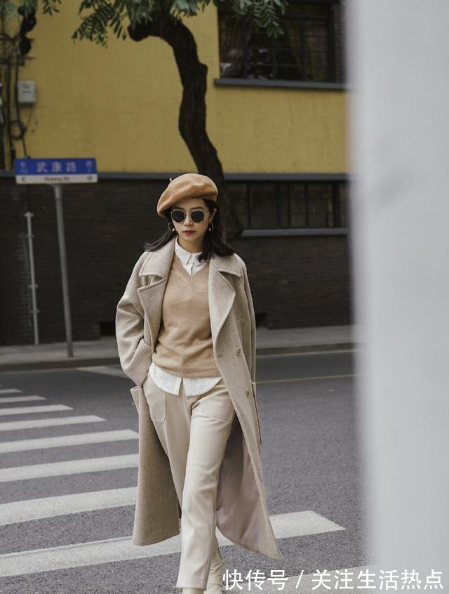 阔腿裤 大衣下面少穿裙子,现流行大衣+长裤,知性有气质,三木都爱了!