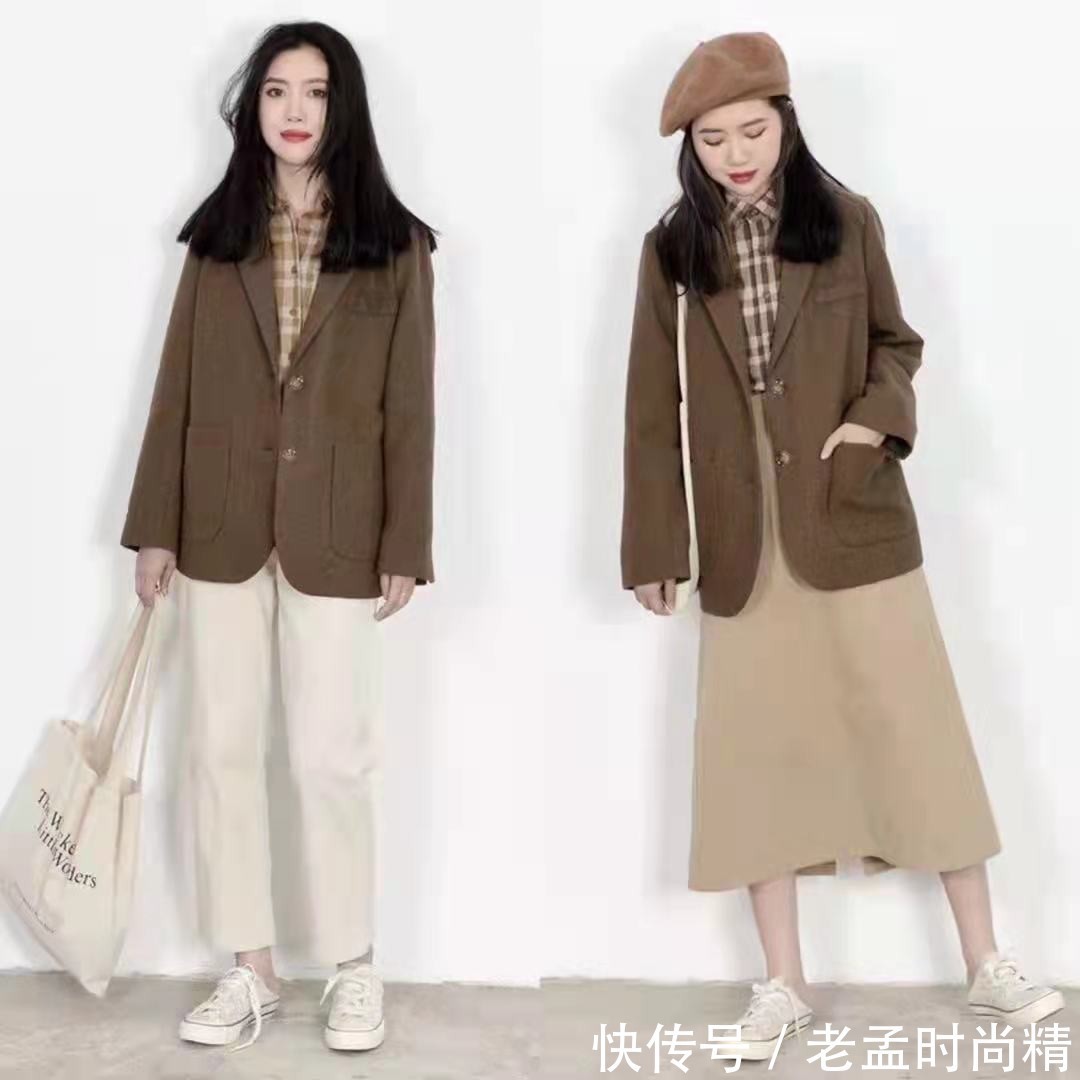 复古|秋天“小西装”怎么穿?这么穿复古休闲