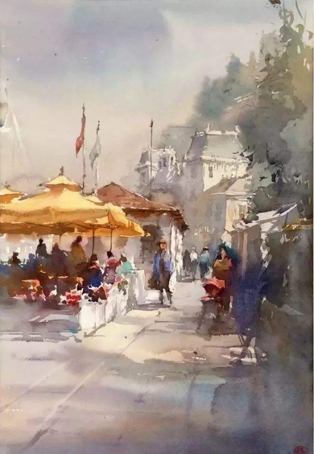 风景|风景诱人!这样的水彩作品,怎能不爱?