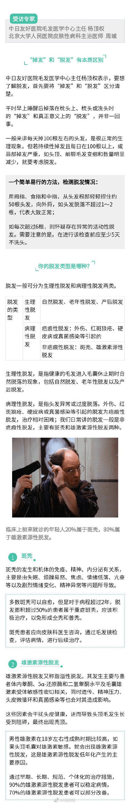专家|每天掉发多少算“脱发”?跟专家学几招自救