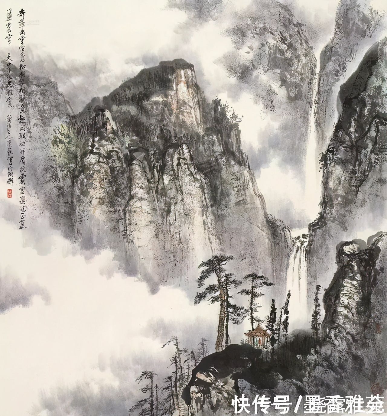 山水画$当代国画大师黄纯尧精品山水画作品欣赏