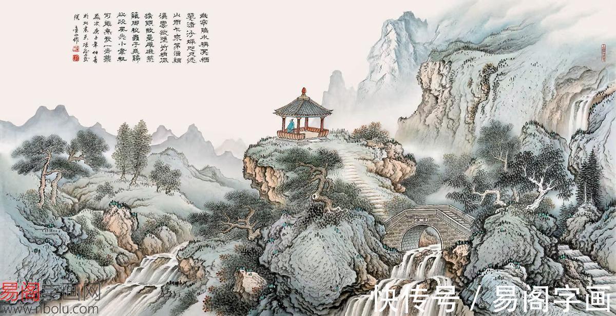 画卷|周金山工笔山水画 是画 是诗 更是讴歌盛世的魅力画卷