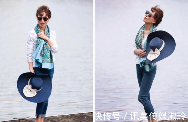 九分裤|这才是60岁该有的早秋穿搭!“衬衫+九分裤”,露出脚踝更时髦