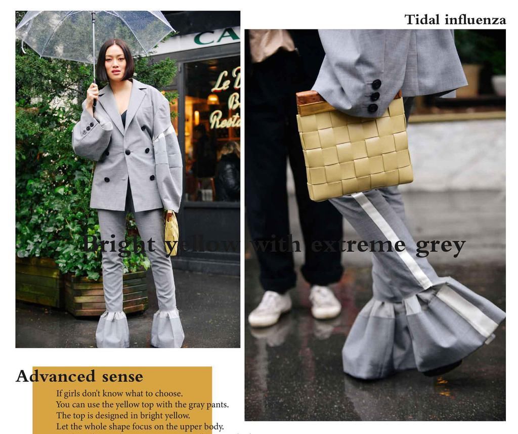 过年别穿红色了，今年明亮黄+极致灰才是C位，随便一穿就很时髦