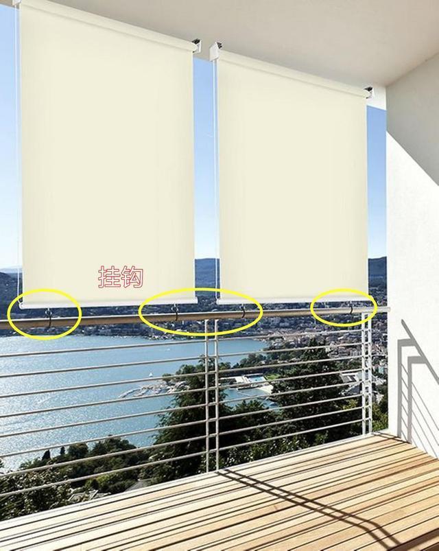 玻璃窗|阳台不能封有对策了,对面住户在楼板上挂5个帘子,防晒遮阳