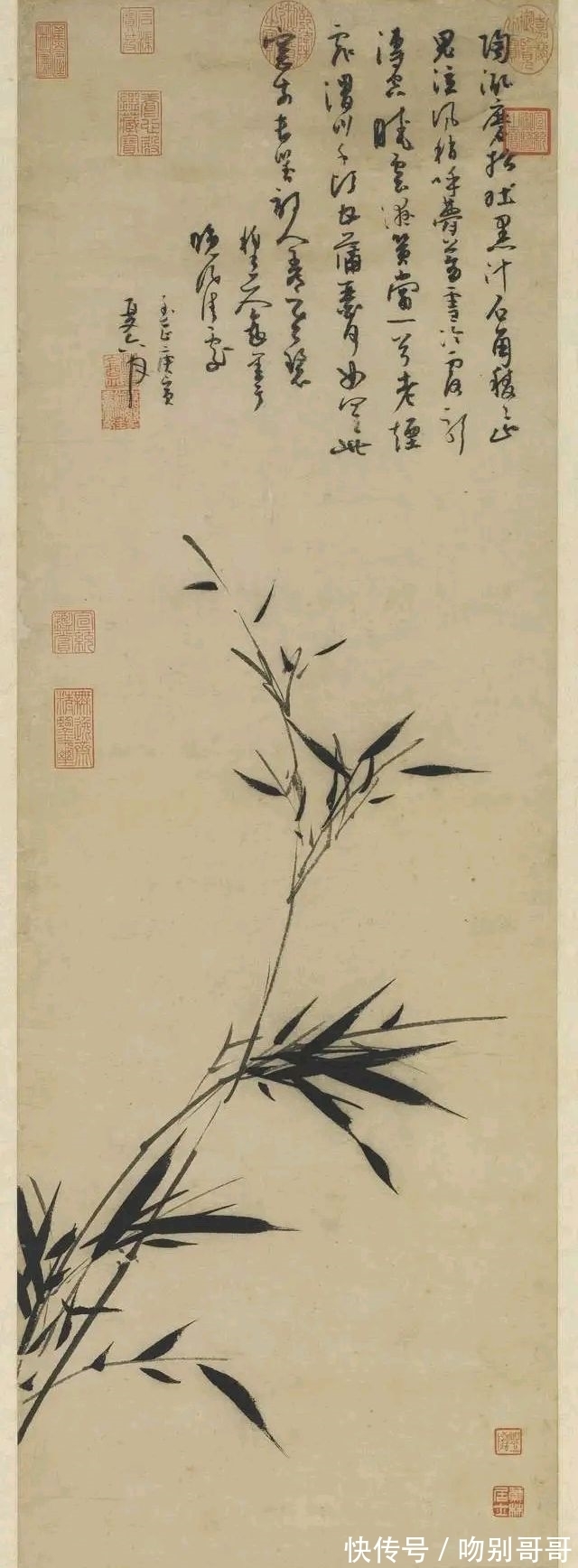 画竹!吴镇画竹,超凡脱俗!