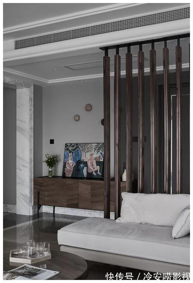 黑白灰+胡桃木|170㎡精装房大改造，黑白灰+胡桃木，打造高级质感美宅，晒晒！
