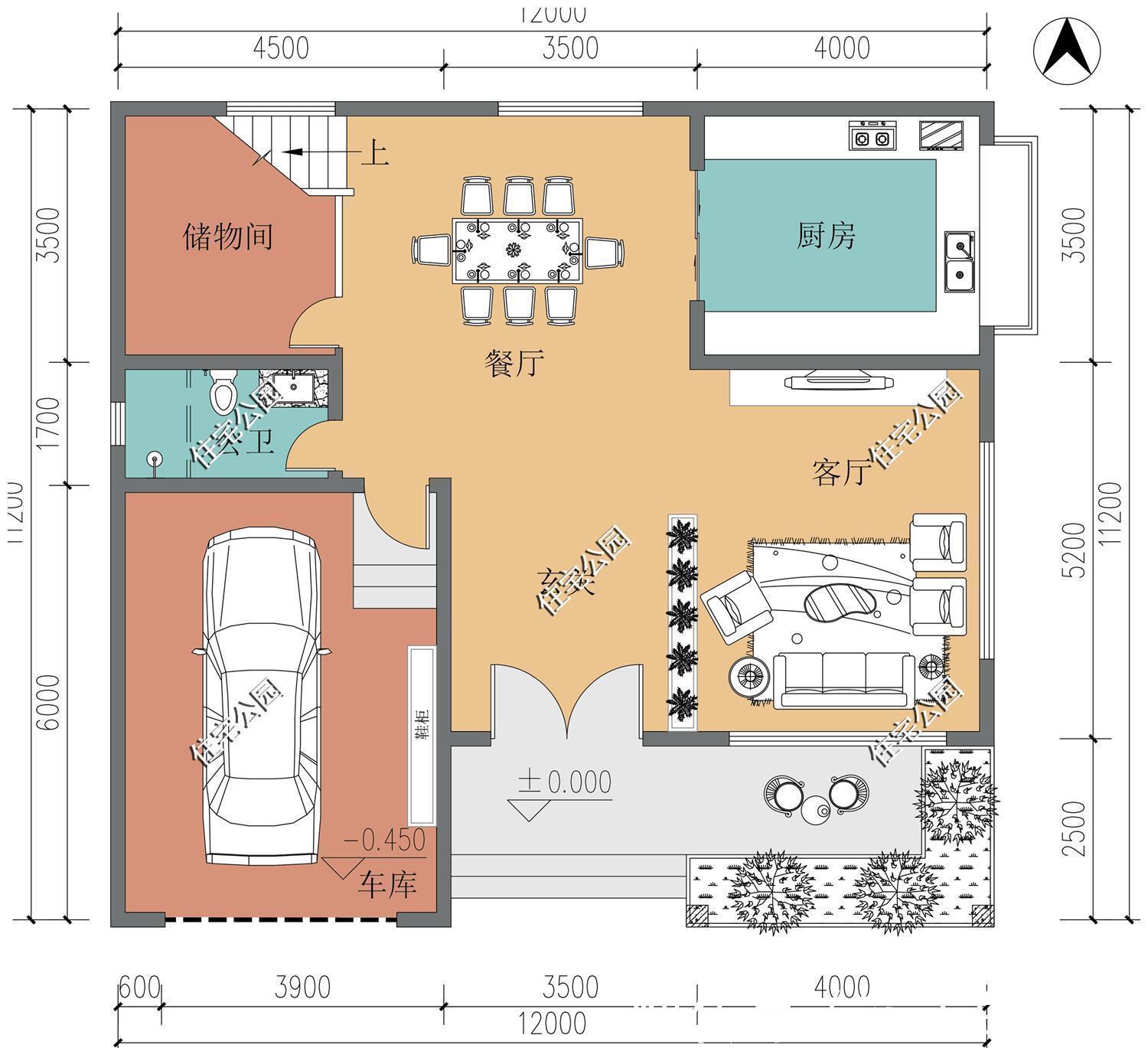 透明亮|备受农村人喜欢的现代别墅,挑空客厅配大露台,38万的造价就能