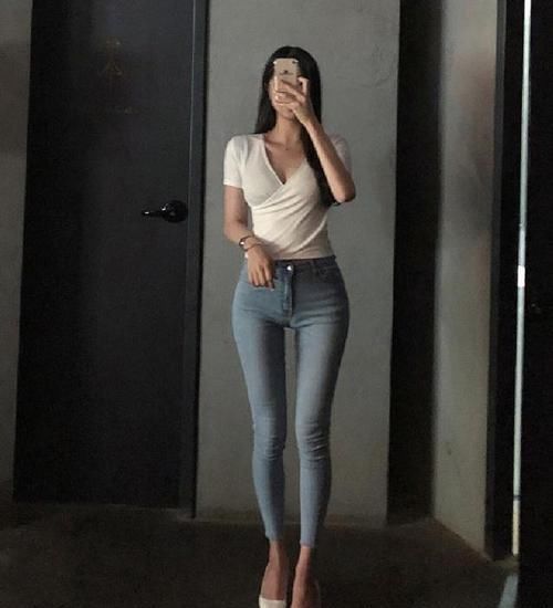 紧身|修身显瘦的紧身牛仔裤,活力四射,我都心动了