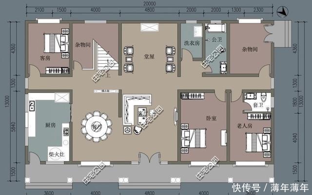 占地面积|堂屋+土灶,这才是农村自建房该有的样子,都说最后一套最美!