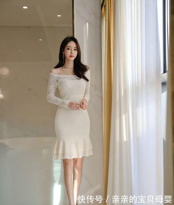 鱼尾裙|女神孙允珠高清时尚搭配伊丽莎白水仙古典花卉鱼尾裙!