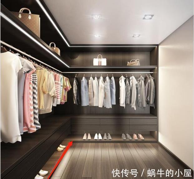 挂衣区|以后我家的衣帽间,也在挂衣区下方装一排悬空柜,分区收纳好清洁