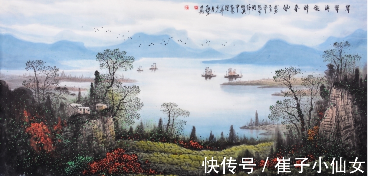 山水画@张月岗：现代山水画代表性画家，画风神秘幽远