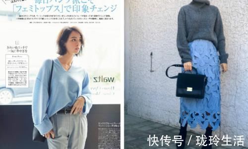 珍珠项链 讲真,穿灰色就服这些50+女人!她们的灰色穿搭,越看越有气质