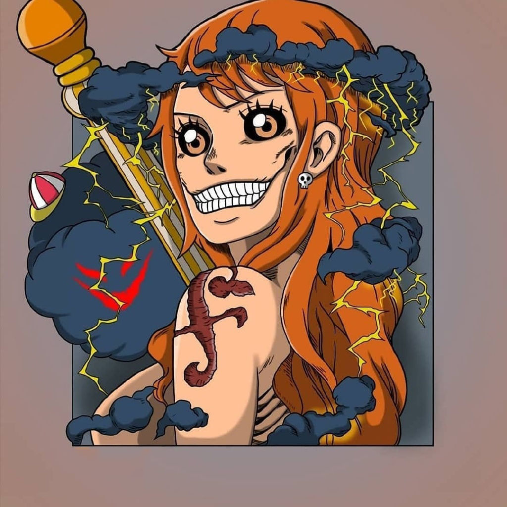 巨人|当草帽团集体巨人化,索隆叼着“水果刀”,娜美化身“雷电女王”