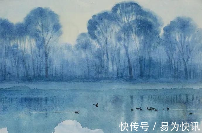 徐悲鸿!他被徐悲鸿称为“中国艺术界卓绝天才”,融入水墨意境的水彩,太美好了!