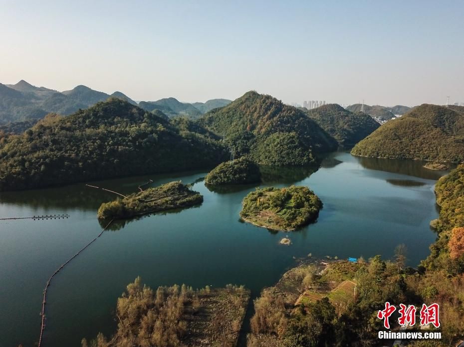 初冬|航拍贵阳阿哈湖国家湿地公园初冬美景