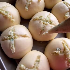 蒜香黄油餐包～一次发酵