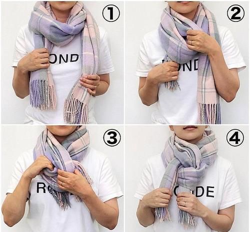 披肩长围巾的时尚卷法！冬天活跃的范本披肩搭配