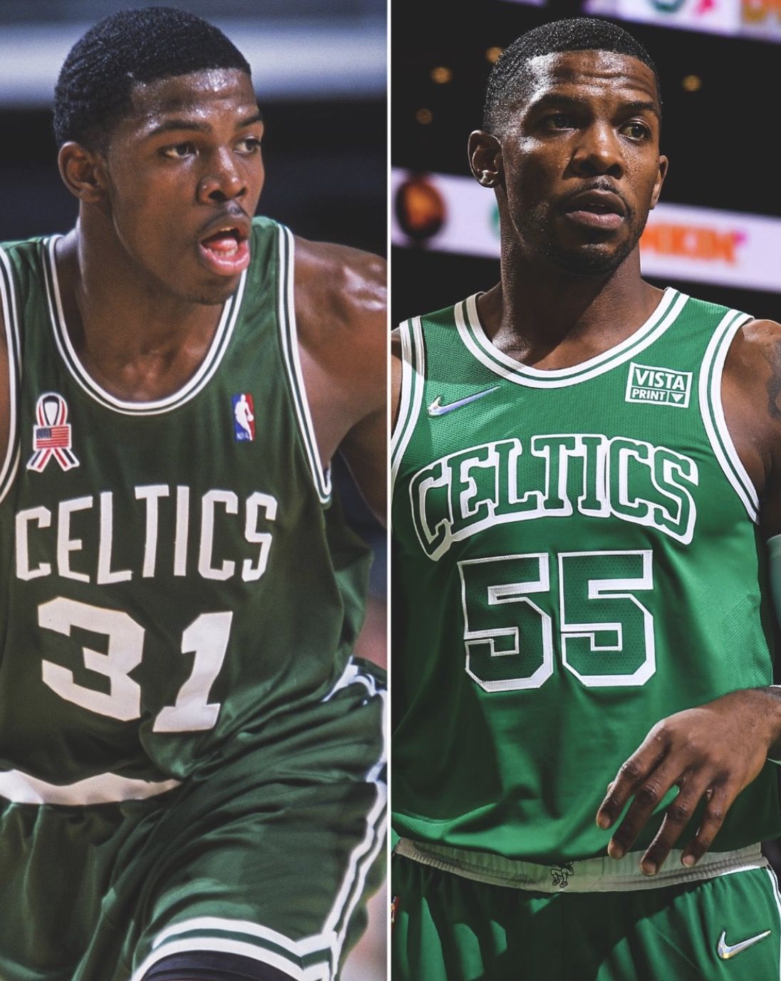 約翰遜|變化大嗎？媒體曬喬-約翰遜身披凱爾特人球衣20年對(duì)比圖