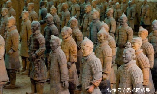 秦兵马俑无一相同,都说是真人烧制,断裂