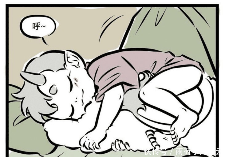 非人哉|非人哉“小敖烈”的睡姿萌化九月的心,哮天你有孩子了