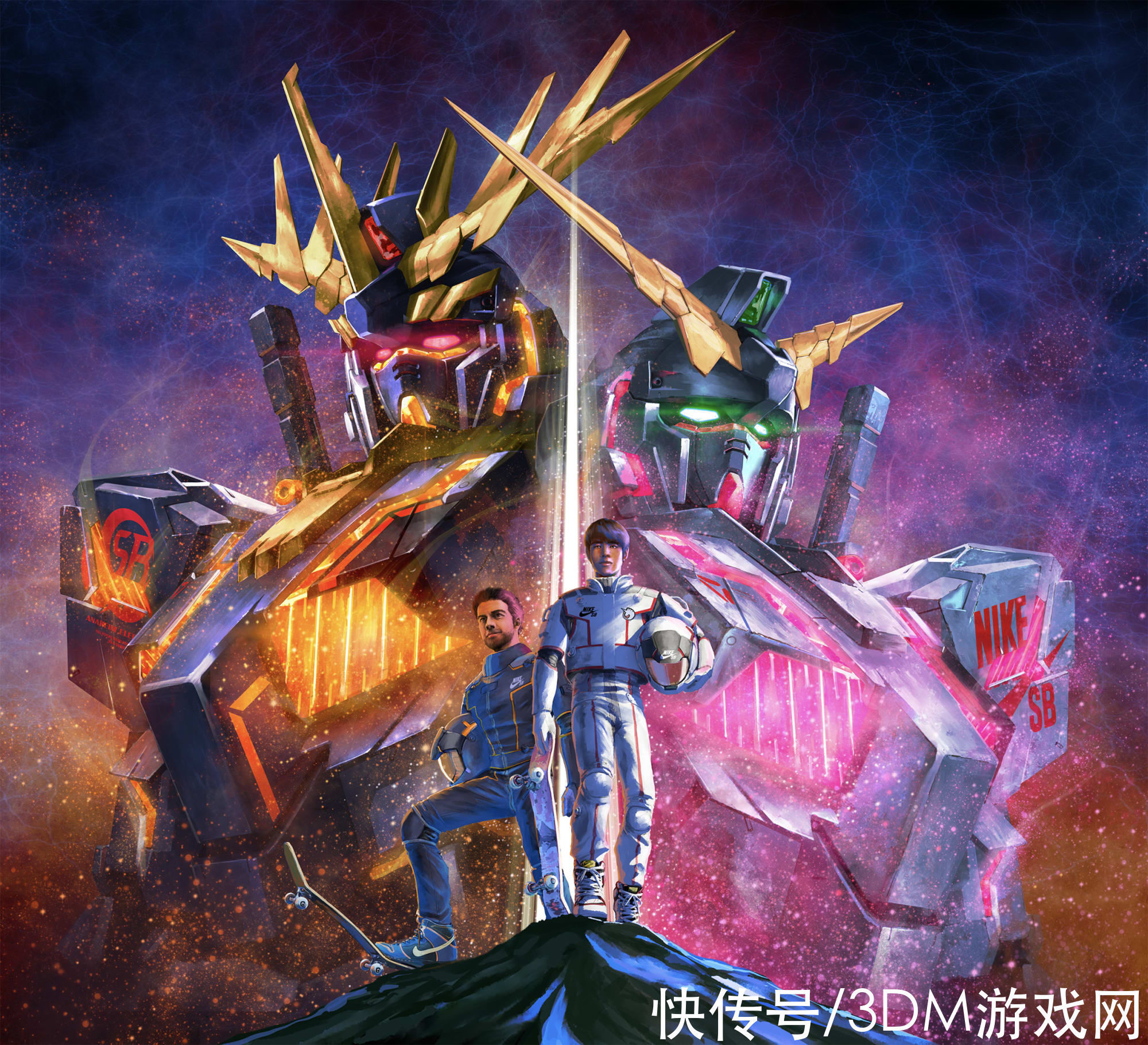 nike 耐克联动《高达》全新SB滑板鞋 独角兽报丧女妖超酷炫