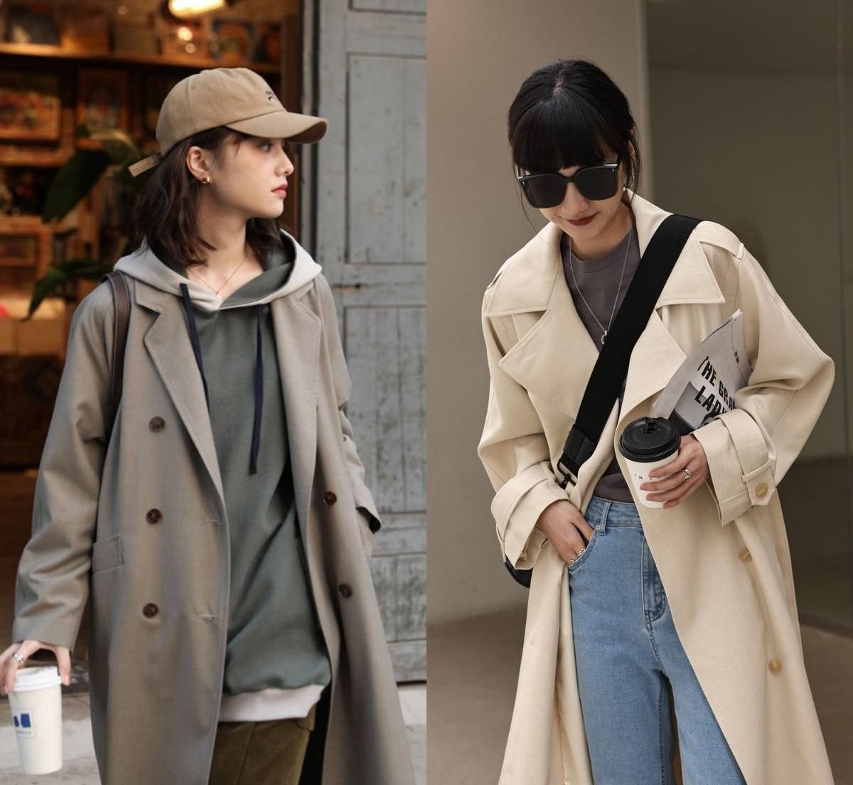 春天穿风衣，该怎么搭配？学会这2点穿衣技巧，时髦有型又好看