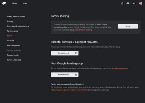 Google|Google Stadia终于迎来家庭分享功能